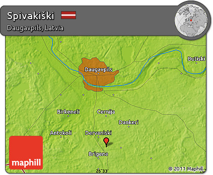 Physical Map of Spivakiški