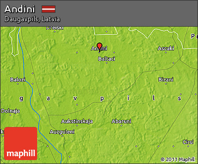Physical Map of Andini