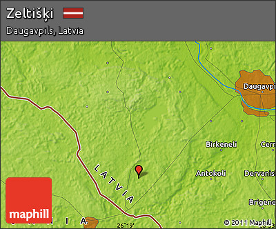 Physical Map of Zeltišķi