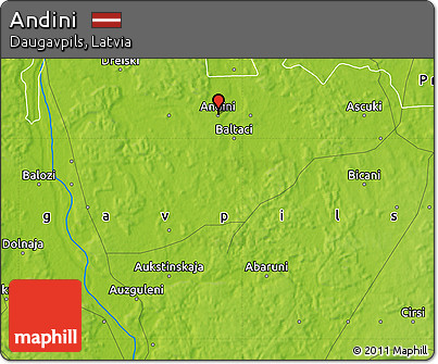 Physical Map of Andini