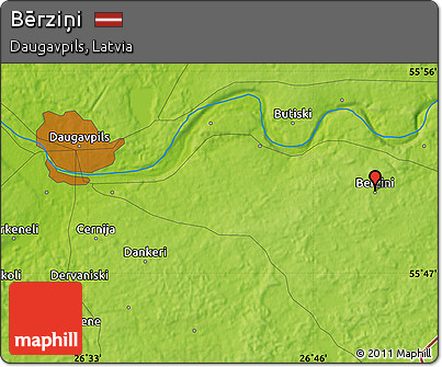 Physical Map of Bērziņi