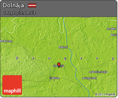 Physical Map of Dolnāja