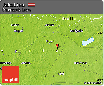Physical Map of Jakubina