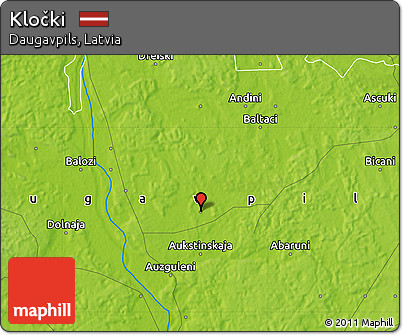 Physical Map of Kločki