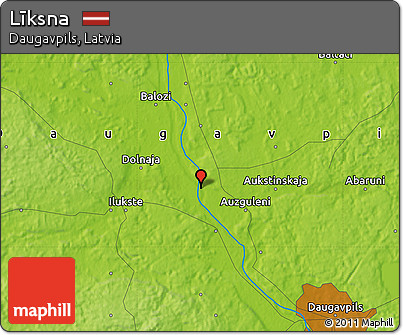 Physical Map of Līksna