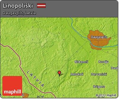 Physical Map of Linopoliški