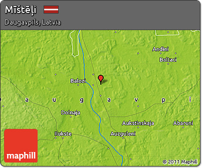 Physical Map of Mīštēļi