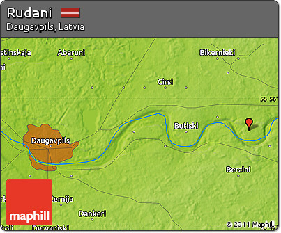 Physical Map of Rudani