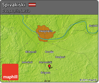 Physical Map of Spivakiški
