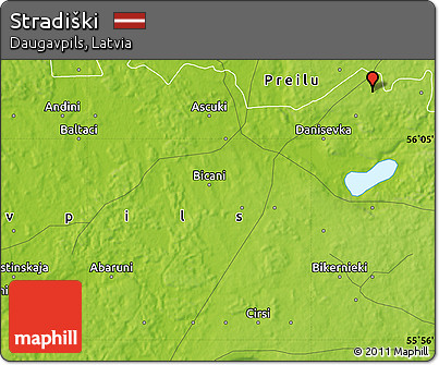 Physical Map of Stradiški
