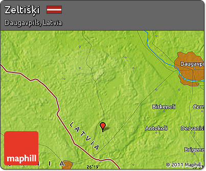 Physical Map of Zeltišķi