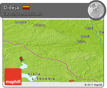 Physical Panoramic Map of Didėja