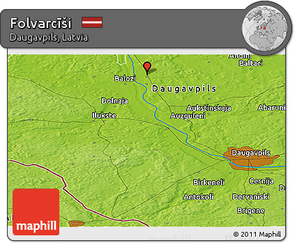 Physical Panoramic Map of Folvarcīši
