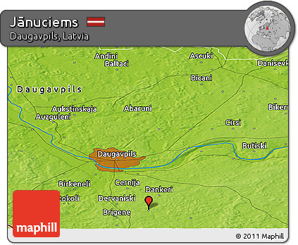 Physical Panoramic Map of Jānuciems