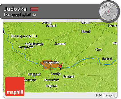 Physical Panoramic Map of Judovka
