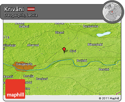 Physical Panoramic Map of Krivāni