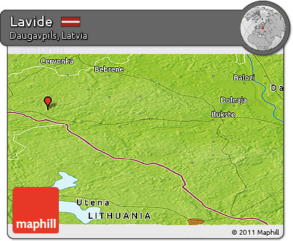 Physical Panoramic Map of Lavide