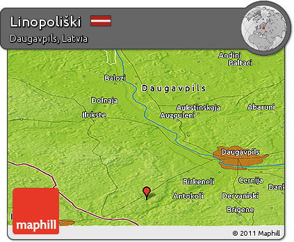 Physical Panoramic Map of Linopoliški