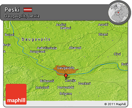 Physical Panoramic Map of Peski