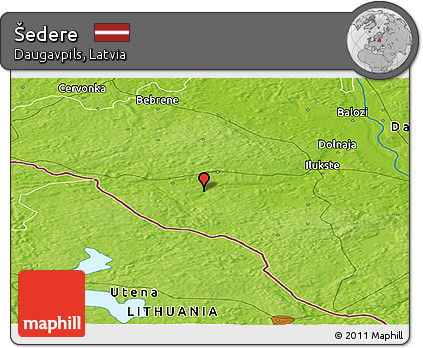 Physical Panoramic Map of Šedere