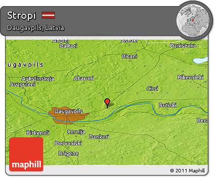 Physical Panoramic Map of Stropi