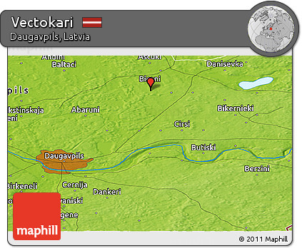 Physical Panoramic Map of Vectokari