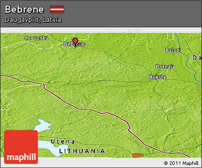 Physical Panoramic Map of Bebrene
