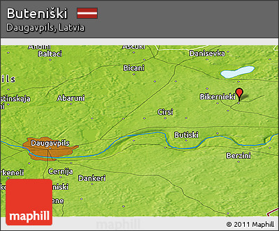 Physical Panoramic Map of Buteniški