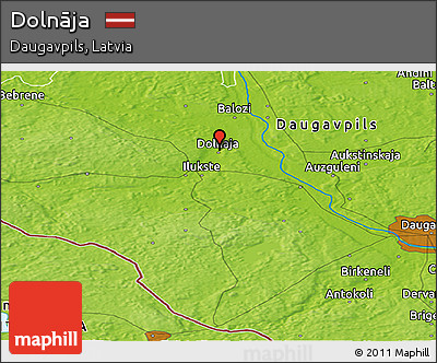 Physical Panoramic Map of Dolnāja