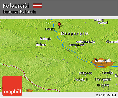 Physical Panoramic Map of Folvarcīši