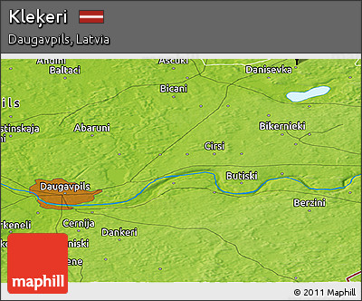 Physical Panoramic Map of Kleķeri