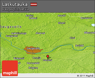 Physical Panoramic Map of Laskutauka
