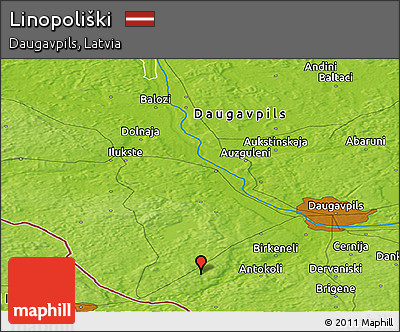 Physical Panoramic Map of Linopoliški