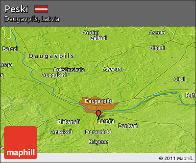 Physical Panoramic Map of Peski