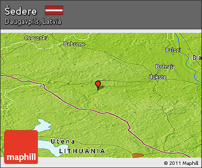 Physical Panoramic Map of Šedere