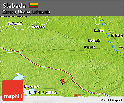 Physical Panoramic Map of Slabada