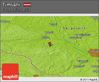 Physical Panoramic Map of Timšāni