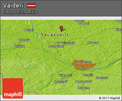 Physical Panoramic Map of Vaideri