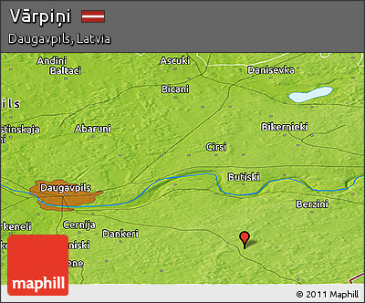 Physical Panoramic Map of Vārpiņi