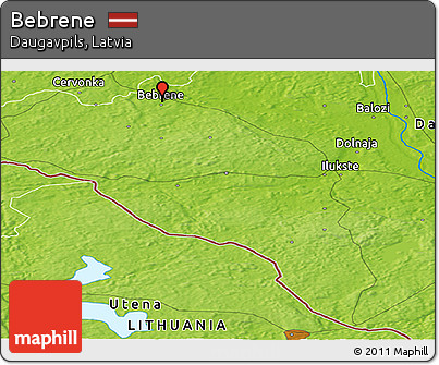 Physical Panoramic Map of Bebrene