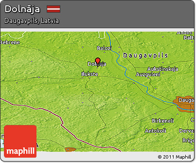 Physical Panoramic Map of Dolnāja