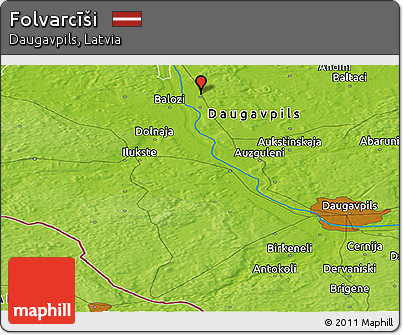 Physical Panoramic Map of Folvarcīši