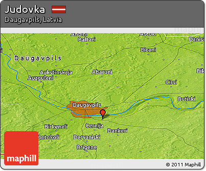 Physical Panoramic Map of Judovka
