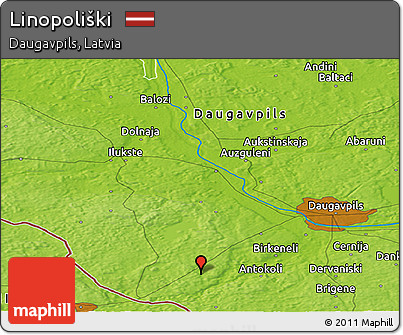 Physical Panoramic Map of Linopoliški