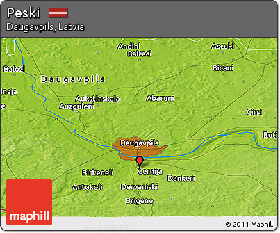 Physical Panoramic Map of Peski