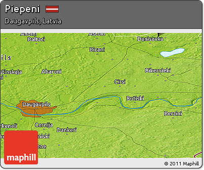 Physical Panoramic Map of Piepeni
