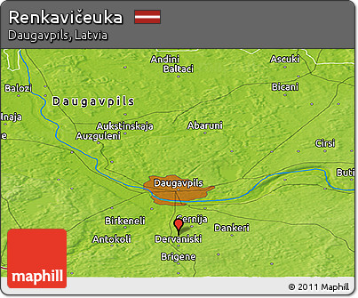 Physical Panoramic Map of Renkavičeuka