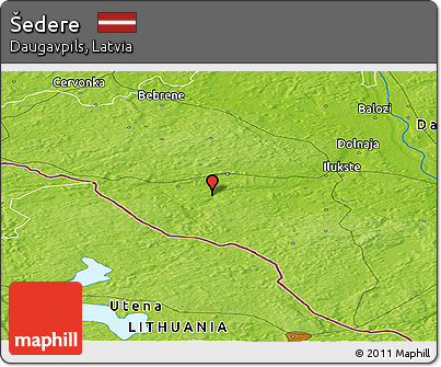 Physical Panoramic Map of Šedere