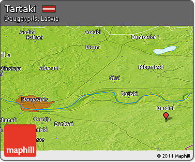 Physical Panoramic Map of Tartaki