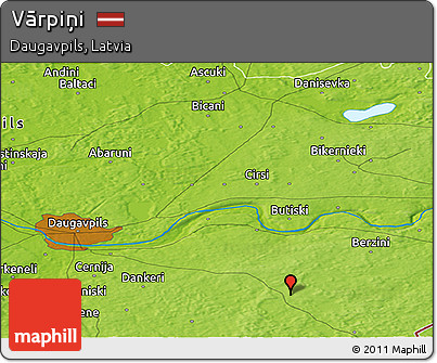 Physical Panoramic Map of Vārpiņi